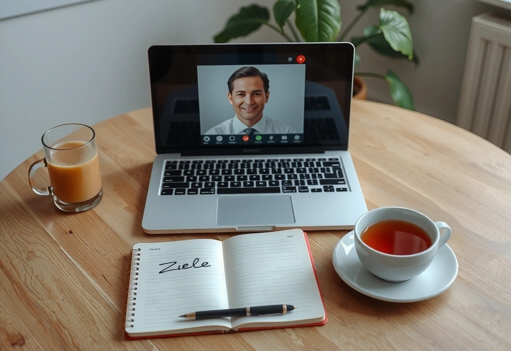 Laptop im Küchenkontext